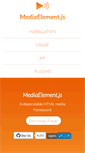 Mobile Screenshot of mediaelementjs.com